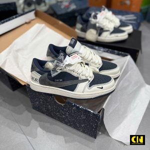 Giay Nike Jordan 1 Low Travis Scott Dior Grey Navy Blue Fullbox Giày Nike Jordan 1 Low Travis Scott Dior Grey Navy Blue Fullbox
