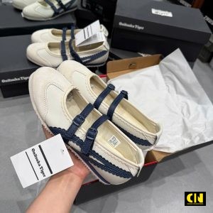 Giay Onitsuka Tiger Mexico 66 Mau Kem Soc Xanh Navy Giày Onitsuka Tiger Mexico 66 Màu Kem Sọc Xanh Navy