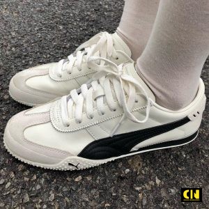 Giay Puma Bella Ut Leather Mau Trang Kem Phoi Den Giày Puma Bella UT Leather Màu Trắng Kem Phối Đen