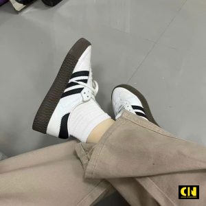 Giay Sneaker Adidas Sambarose Cloud White Brown Giày Sneaker Adidas Sambarose Cloud White Brown