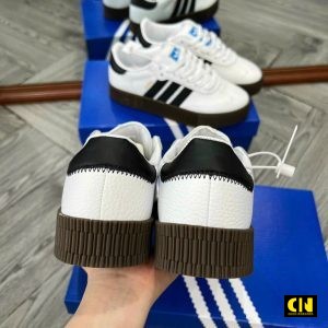 Giay Sneaker Adidas Sambarose Trang De Nau Giày Sneaker Adidas Sambarose Trắng Đế Nâu
