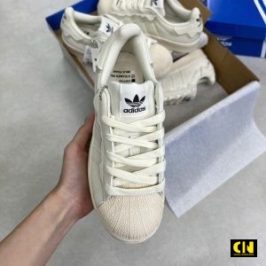 Giay Sneaker Adidas Superstar Creamy Vien Song Giày Sneaker Adidas Superstar Creamy Viền Sóng