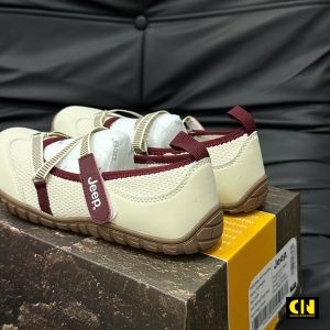 Giay Sneaker Jeep Outdoor Low Top Beige Red Giày Sneaker Jeep Outdoor Low Top Beige Red