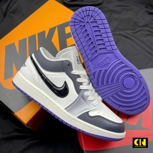 Giay Sneaker Jordan 1 Low Se Punk Rock White Purple Giày Sneaker Jordan 1 Low SE Punk Rock White Purple