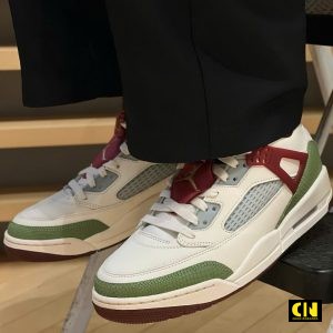 Giay Sneaker Jordan Spizike Low Year Of The Dragon White Green Red Giày Sneaker Jordan Spizike Low Year Of The Dragon White Green Red