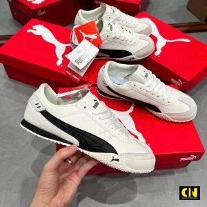 Giay Sneaker Puma Bella Ut Mau Trang Kem Phoi Den Giày Sneaker Puma Bella UT Màu Trắng Kem Phối Đen