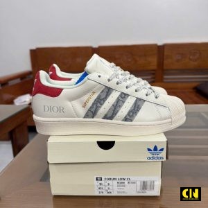 Giay The Thao Adidas Superstar Dior White Grey Red Giày Thể Thao Adidas Superstar Dior White Grey Red