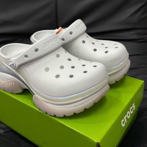 Dep Crocs Super Bae Mau Trang Tim Dép Crocs Super Bae Màu Trắng Tím