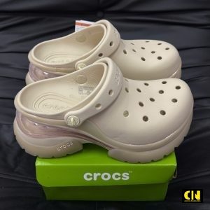 Dep Suc Crocs Super Bae Clog Summit White Trang Kem Dép Sục Crocs Super Bae Clog Summit White Trắng Kem