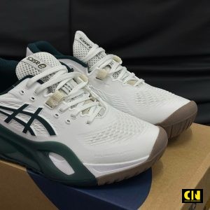 Giay Asics Gel Resolution X White Saxon Green Tennis GIày Asics Gel-Resolution X White Saxon Green Tennis