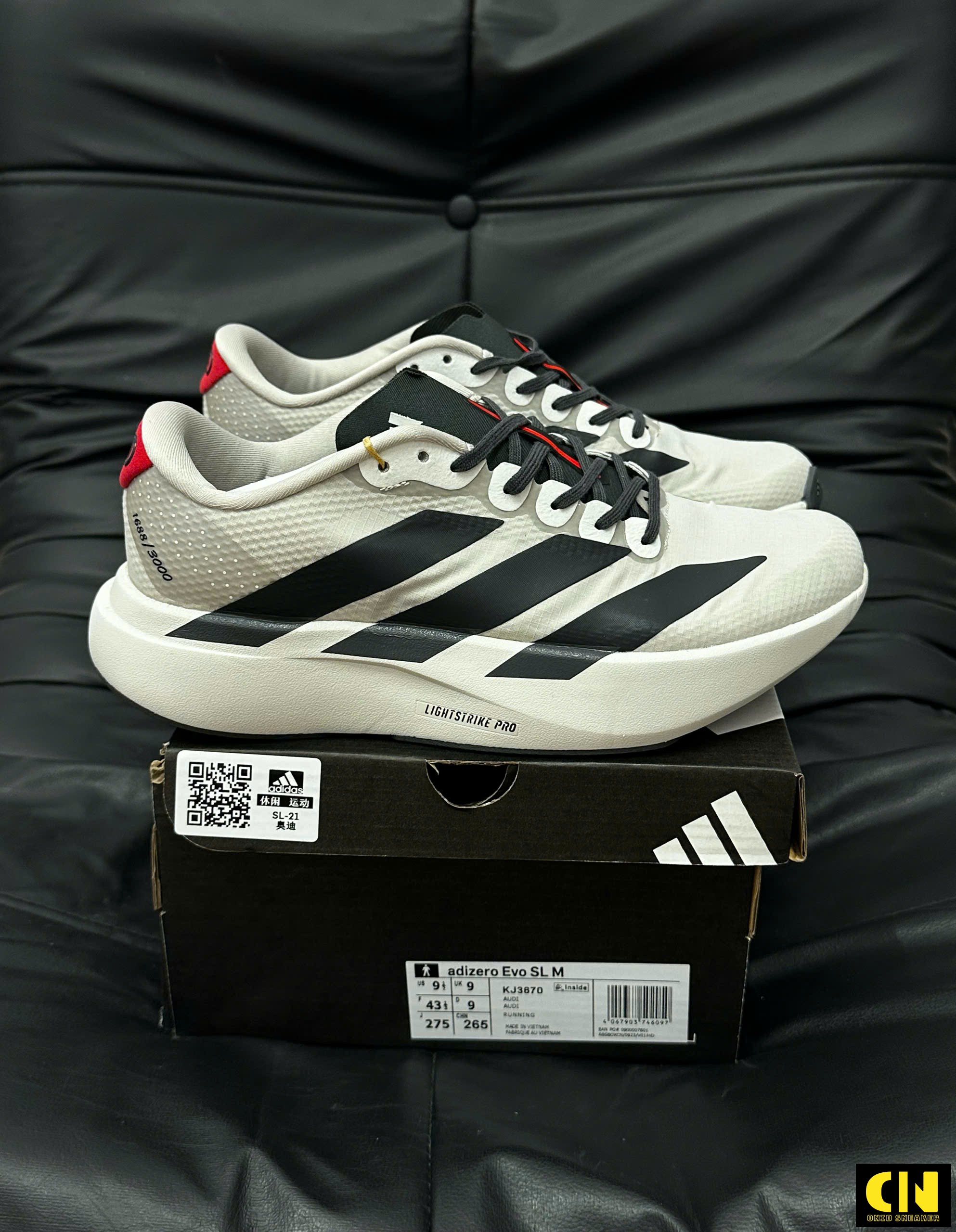 Giày Adidas Adizero Evo Sl Màu Xám Đen Giày Adidas Adizero Evo SL Màu Xám Đen