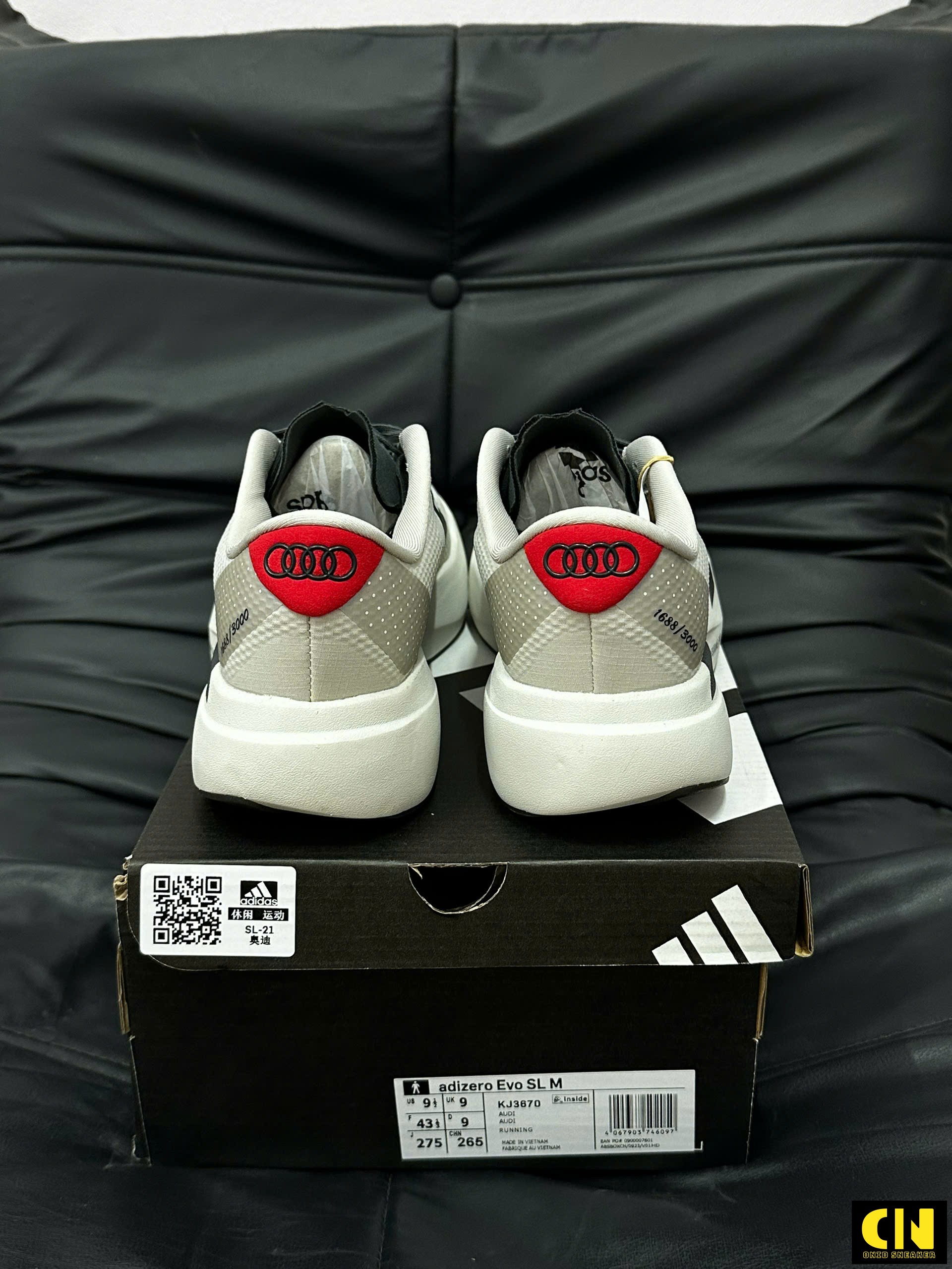 Giày Adidas Adizero Evo Sl Woven Grey Black Full Box Giày Adidas Adizero Evo SL Woven Grey Black Full Box