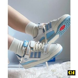 Giay Adidas Forum 84 Low Cloud White Blue Trang Xanh Duong Giày Adidas Forum 84 Low Cloud White Blue Trắng Xanh Dương