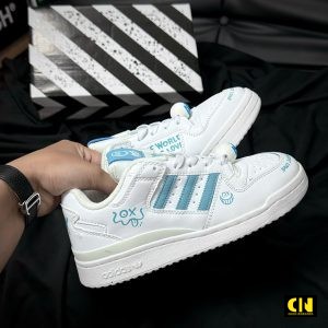 Giay Adidas Forum Low The World Needs Love White Blue Giày Adidas Forum Low The World Needs Love White Blue