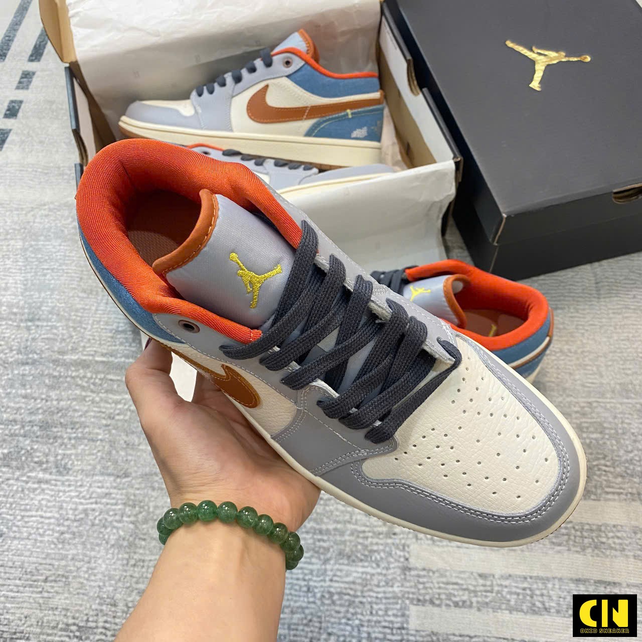 Giày Air Jordan 1 Low Denim Màu Xanh Phantom Multi Giày Air Jordan 1 Low Denim Màu Xanh Phantom Multi