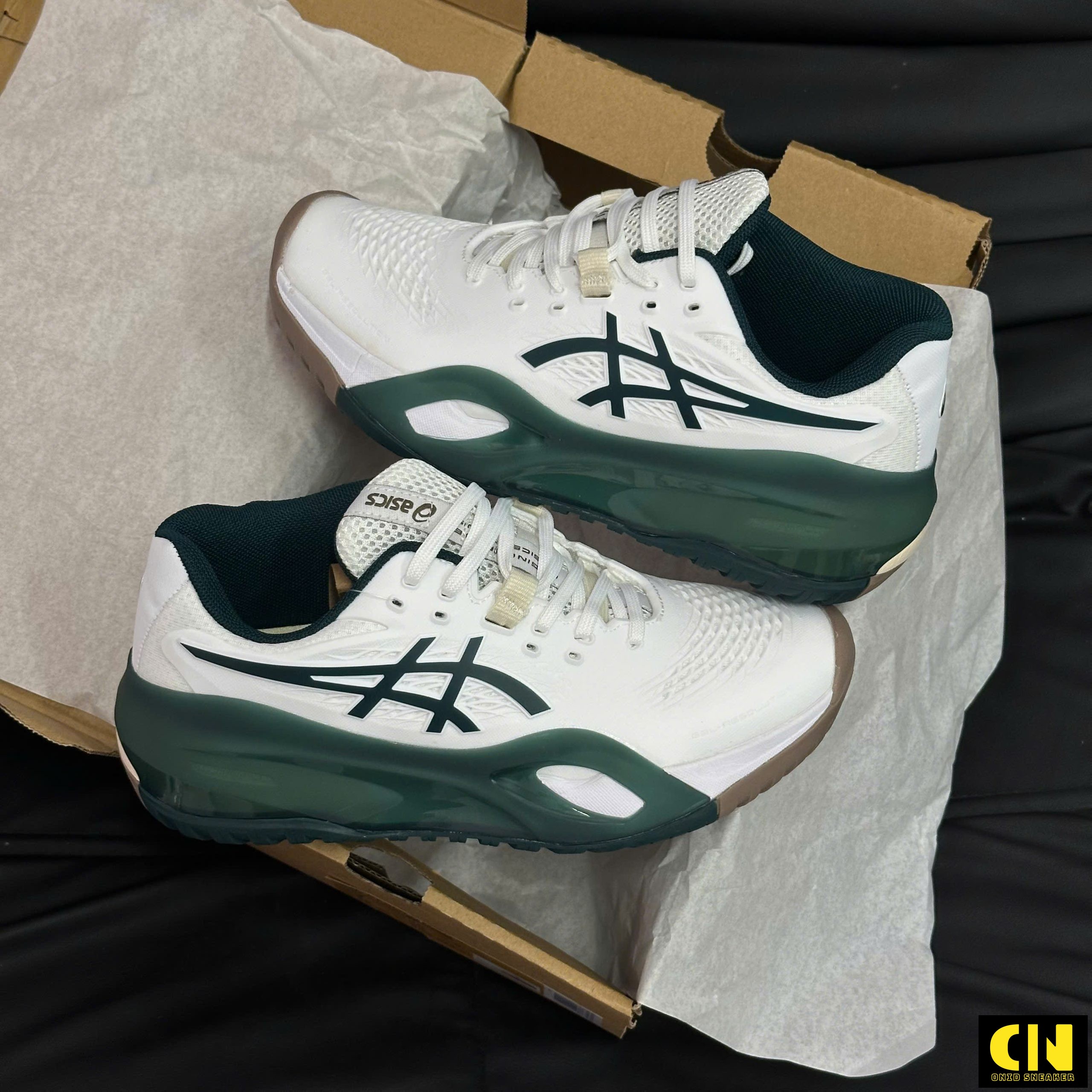 Giày Asics Gel-Resolution X White Saxon Green Giày Asics Gel-Resolution X White Saxon Green