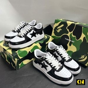 Giay Bape A Bathing Ape Sta Black White Trang Den Giày Bape A Bathing Ape Sta Black White Trắng Đen