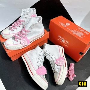 Giay Converse Chuck 70 Co Cao Mau Hong Giày Converse Chuck 70 Rose Vintage White Pink A14798C