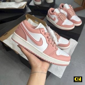 Giay Jordan 1 Low Mau Hong Oxford Giày Jordan 1 Low Màu Hồng Oxford