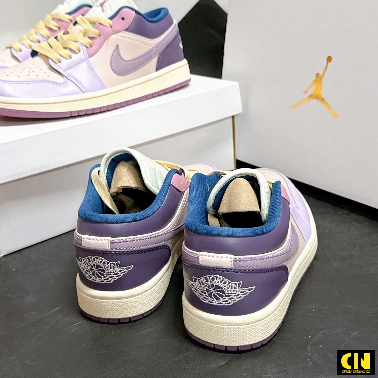 Giày Jordan 1 Low Màu Trắng Tím Hồng Giày Jordan 1 Low Màu Trắng Tím Hồng