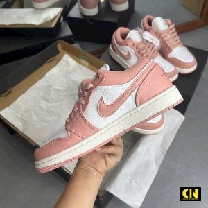Giay Jordan 1 Low Pink Oxford Like Auth Giày Jordan 1 Low Pink Oxford Like Auth