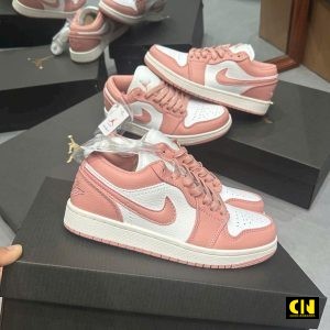 Giay Jordan 1 Low Pink Oxford Mau Hong Giày Jordan 1 Low Pink Oxford Màu Hồng