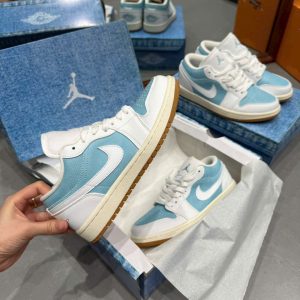 Giay Jordan 1 Low Se Worn Blue White Giày Jordan 1 Low SE Worn Blue White
