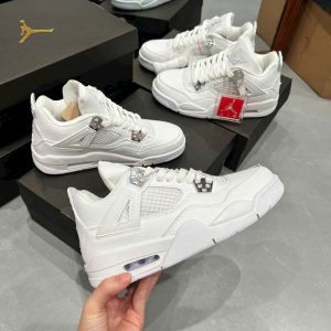 Giay Jordan 4 Retro Pure Money Trang Giày Jordan 4 Retro Pure Money Trắng