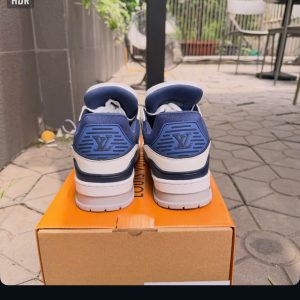 Giay Lv Trainer Ban Dac Biet Phoi Mau White Blue Marine Giày LV Trainer Bản Đặc Biệt Phối Màu White Blue Marine