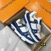 Giay Lv Trainer Blue Denim Monogram Xanh Trang Giày LV Trainer Blue Denim Monogram Xanh Trắng