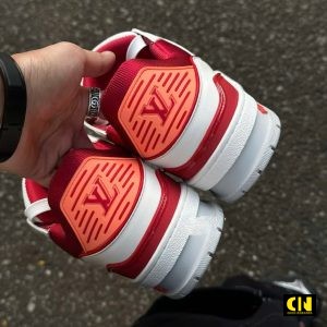 Giay Louis Vuitton Lv Trainer Mau Do Giày Louis Vuitton LV Trainer Màu Đỏ