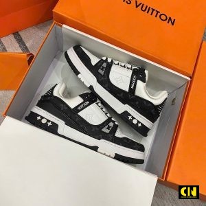 Giay Louis Vuitton Lv Trainer Sneaker Black White Giày Louis Vuitton LV Trainer Sneaker Black White