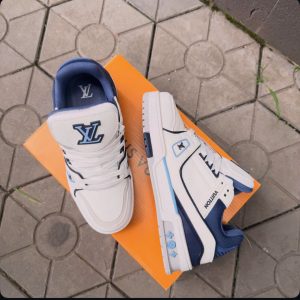 Giay Louis Vuitton Lv Trainer Trang Xanh Full Box Giày Louis Vuitton LV Trainer Trắng Xanh Full Box