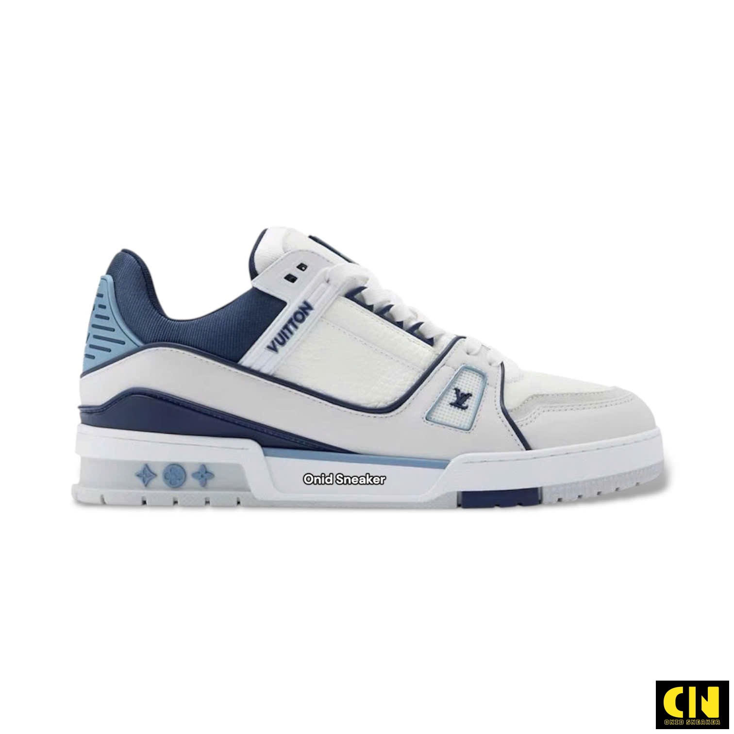 Giày Louis Vuitton Lv Trainer White Blue 1Aij24 Giày Louis Vuitton LV Trainer White Blue 1AIJ24