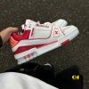 Giay Louis Vuitton Lv Trainer White Red Fullbox Giày Louis Vuitton LV Trainer White Red Fullbox