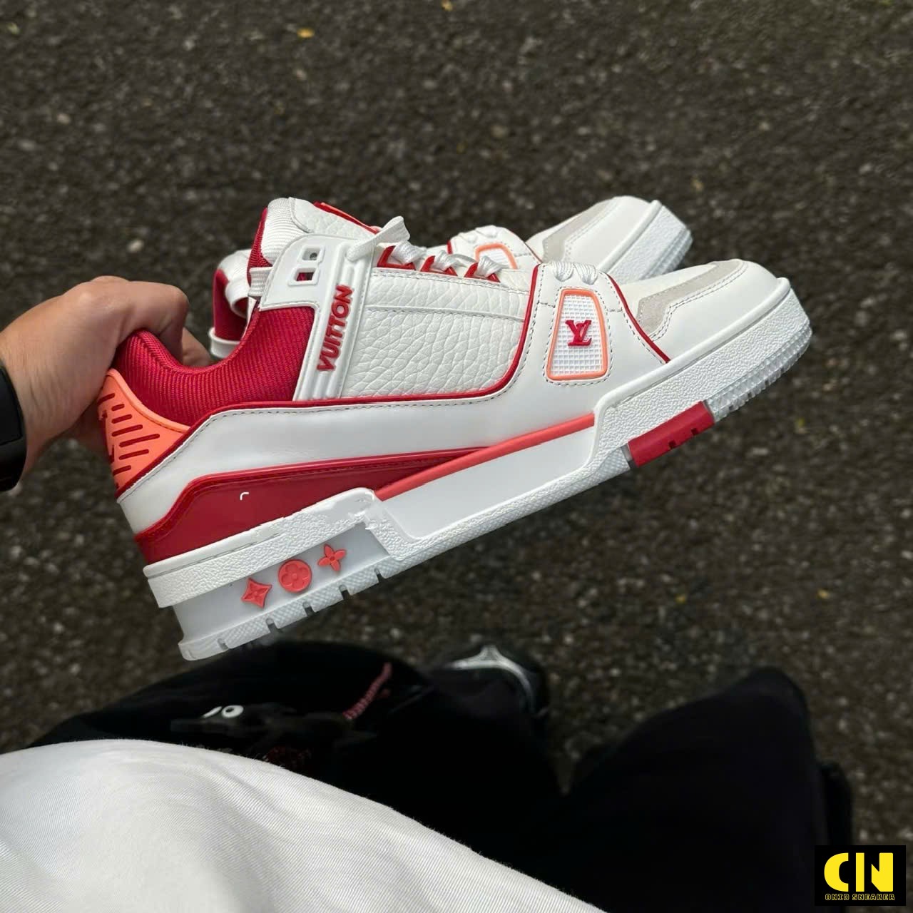 Giày Louis Vuitton Lv Trainer White Red Fullbox Giày Louis Vuitton LV Trainer White Red Fullbox