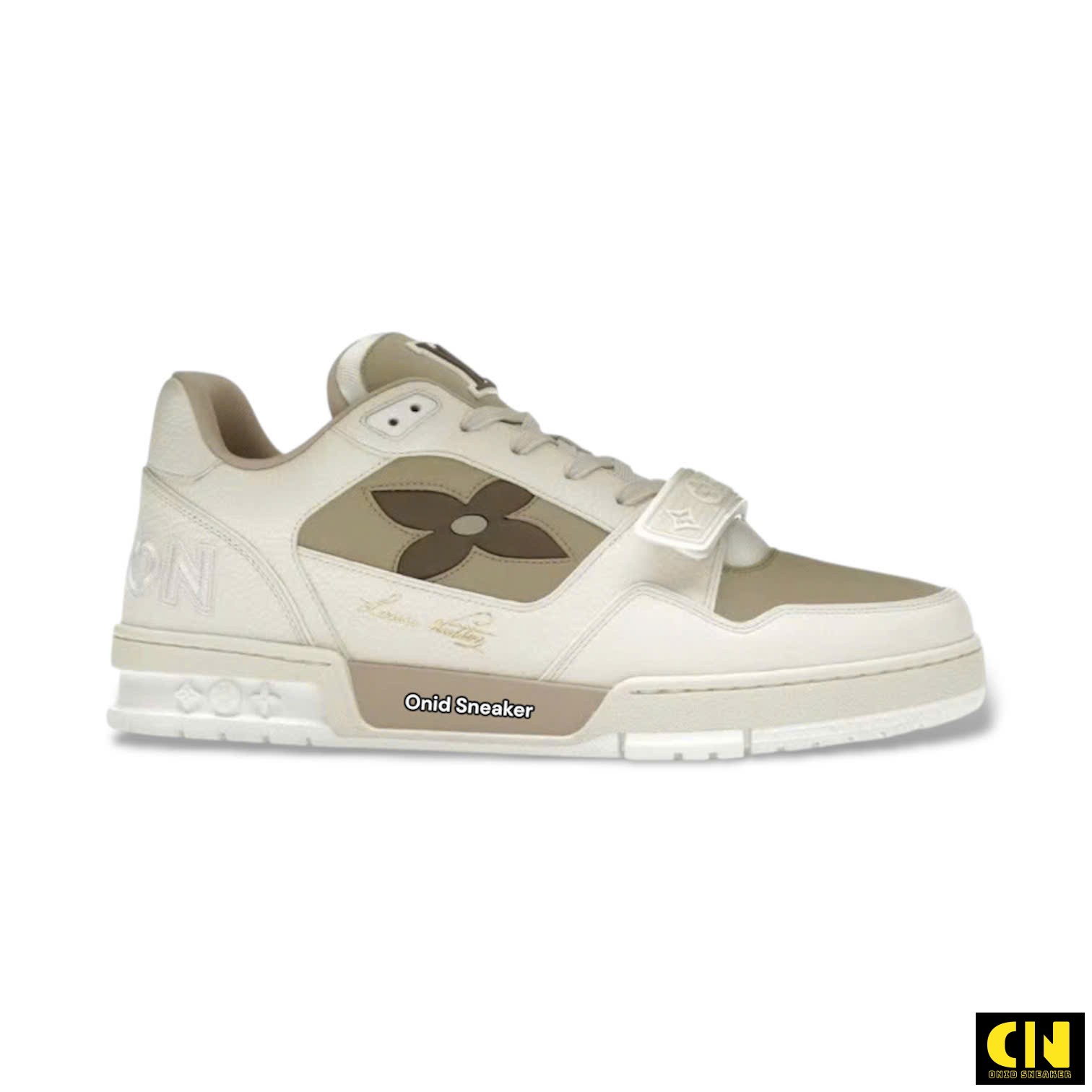 Giày Louis Vuitton Lv Trainermonogram Flower Beige Fullbox Giày Louis Vuitton LV TrainerMonogram Flower Beige Fullbox