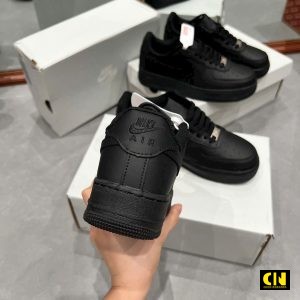 Giay Nike Air Force 1 Low Gs Black Full Box Mau Den Giày Nike Air Force 1 Low GS Black Full Box Màu Đen