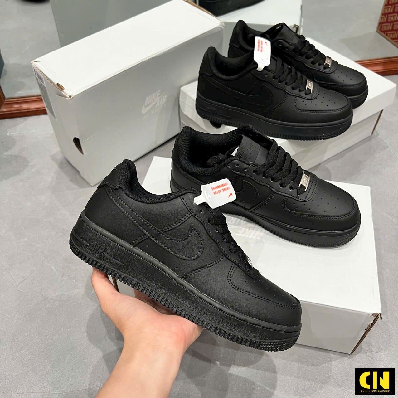 Giày Nike Air Force 1 Low Gs Black Giày Nike Air Force 1 Low GS Black
