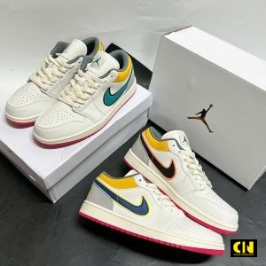 Giay Nike Air Jordan 1 Low Premium Sail Yellow Ochre Giày Nike Air Jordan 1 Low Premium Sail Yellow Ochre