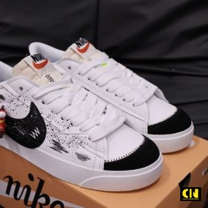 Giay Nike Blazer Low 77 Paint Splatter Trang Den Full Box Giay Nike Blazer Low 77 Paint Splatter Trang Den Full Box