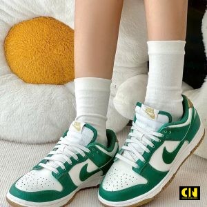 Giay Nike Dunk Low Malachite University White Green Giày Nike Dunk Low Malachite University White Green