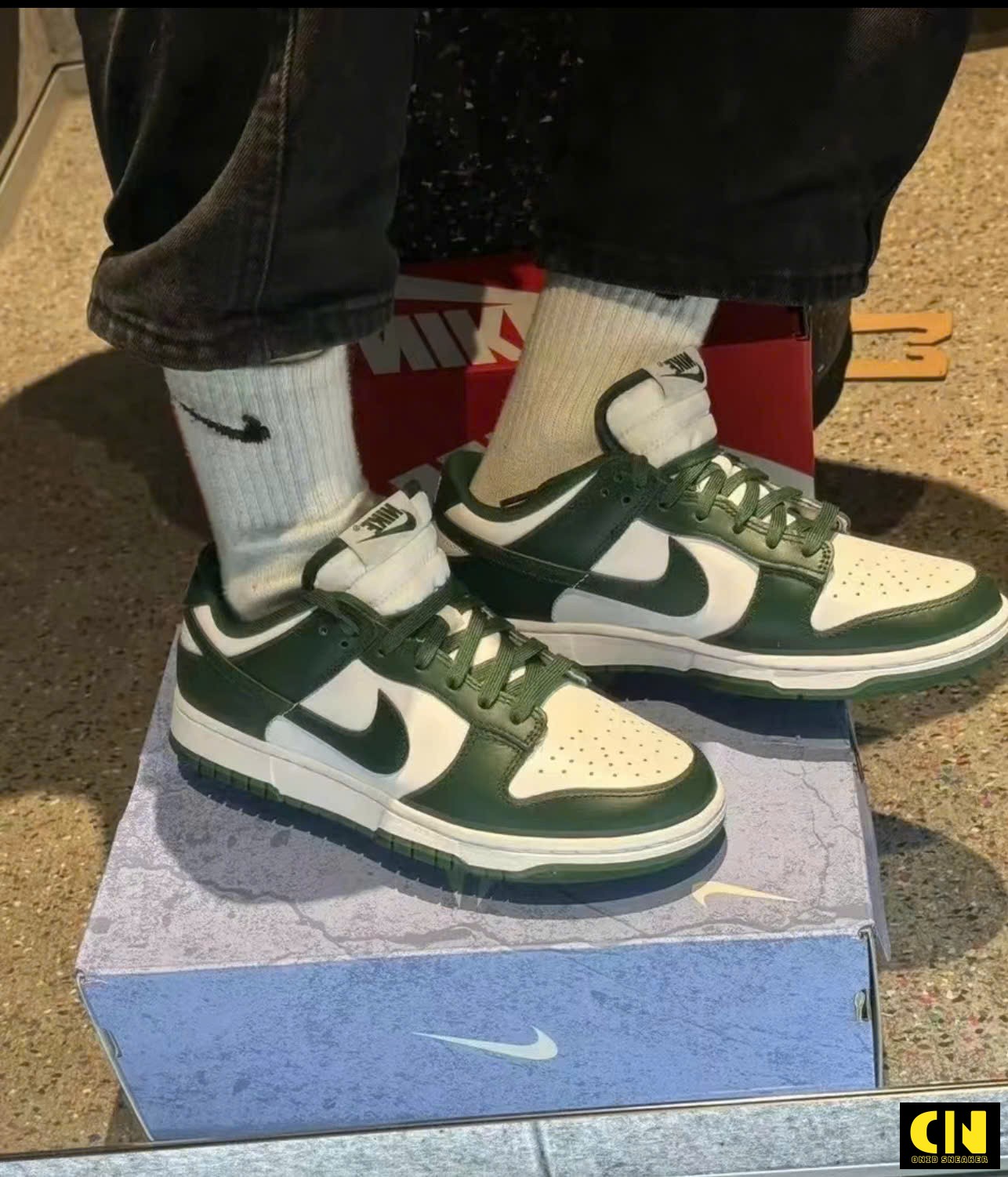 Giày Nike Dunk Low Màu Xanh Green Trắng Giày Nike Dunk Low Màu Xanh Green Trắng