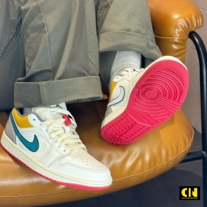 Giay Nike Jordan 1 Low Sail Yellow Ochre Co Thap Fullbox Giày Nike Jordan 1 Low Sail Yellow Ochre Cổ Thấp Fullbox