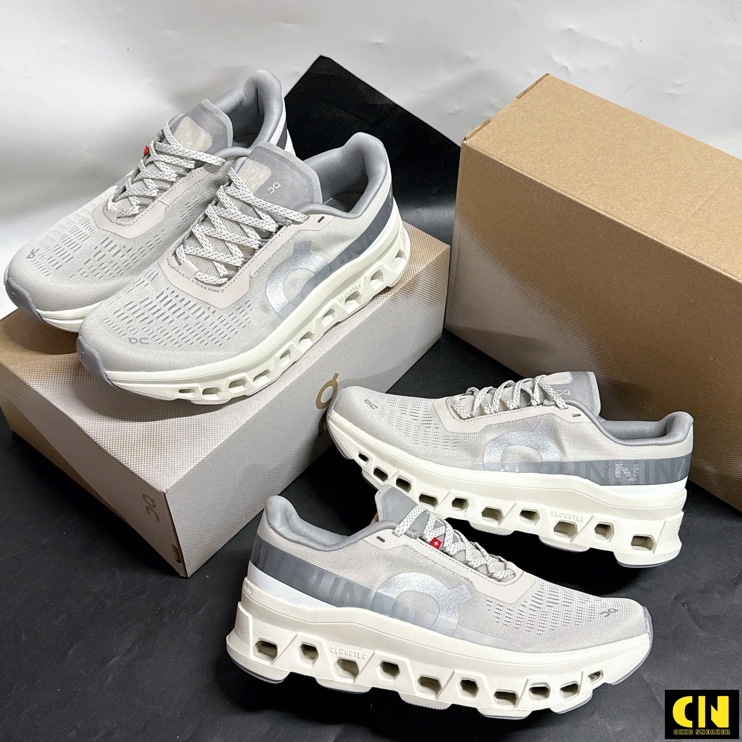 Giày On Running Cloudmonster Trainers Pearl Ivory Giày On Running Cloudmonster Trainers Pearl Ivory