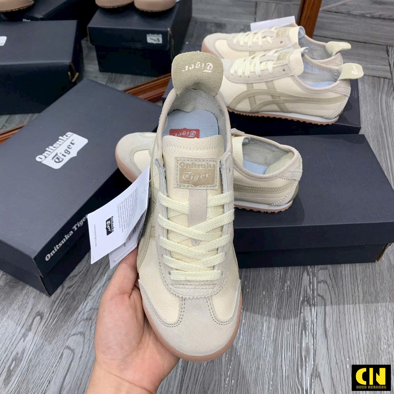 Giày Onitsuka Tiger Mexico 66 Màu Be Kem Giày Onitsuka Tiger Mexico 66 Màu Be Kem