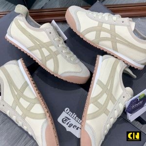 Giay Onitsuka Tiger Mexico 66 Mau Be Sua Xanh Reu Giày Onitsuka Tiger Mexico 66 Màu Be Sữa Xanh Rêu