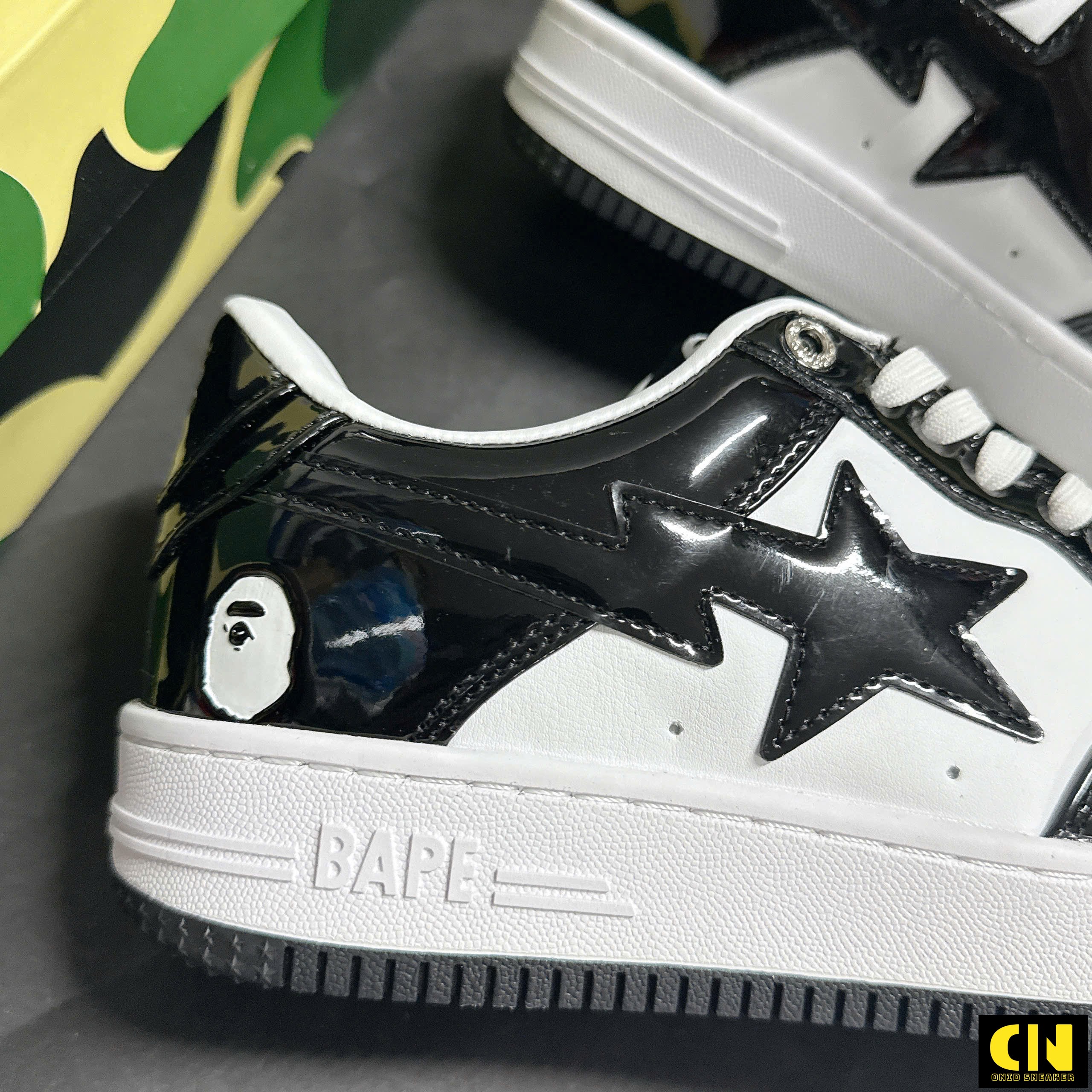 Giày Sneaker Bapesta Black White Đen Trắng Giày Sneaker Bapesta Black White Đen Trắng