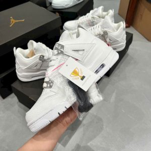 Giay Sneaker Jordan 4 Pure Money Mau Trang Giày Sneaker Jordan 4 Pure Money Màu Trắng