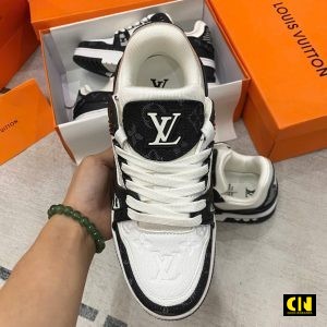 Giay Sneaker Lv Trainer Black White Giày Sneaker LV Trainer Black White